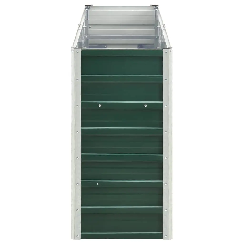 Garden Raised Bed Planter Box Green 240 x 40 x 77 cm Weather Resistant Heavy-Duty Galvanised Steel Frame