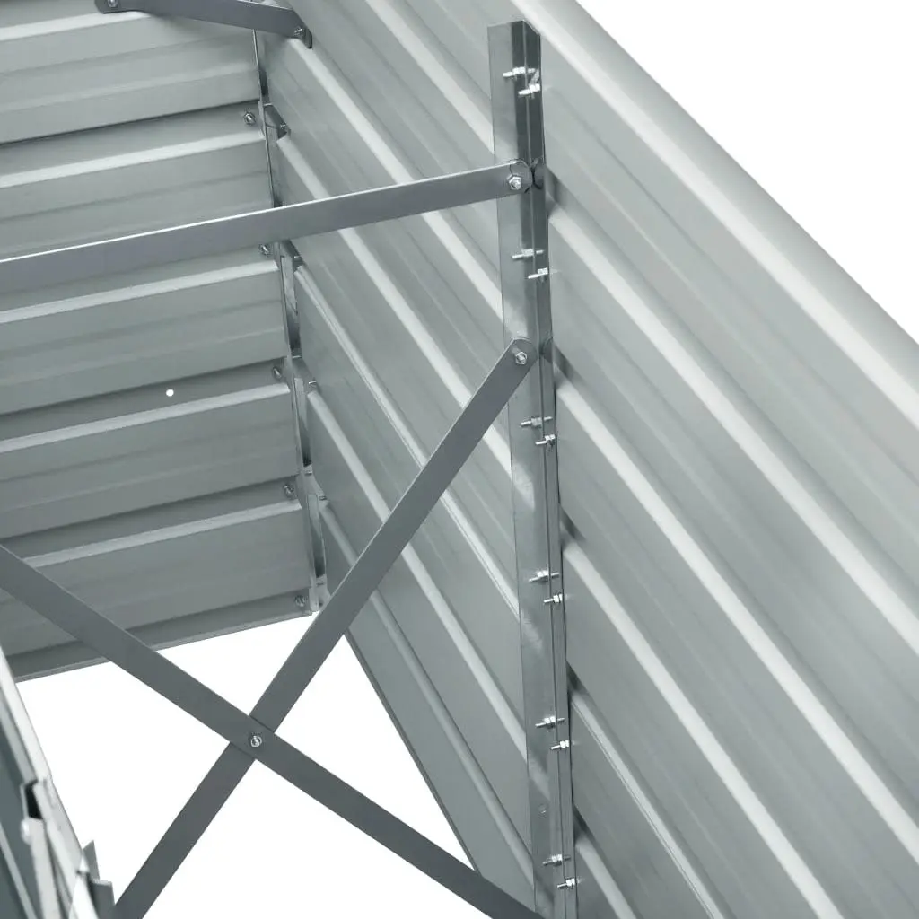 Garden Raised Bed Planter Box Green 240 x 40 x 77 cm Weather Resistant Heavy-Duty Galvanised Steel Frame