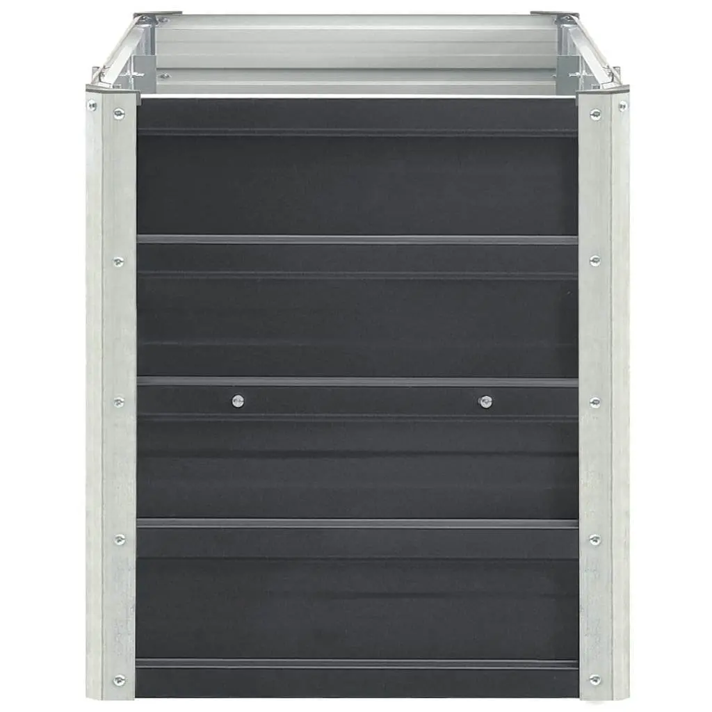 Raised Garden Bed Anthracite 240x40x45cm Galvanised Steel Heavy-Duty Outdoor Planter Box