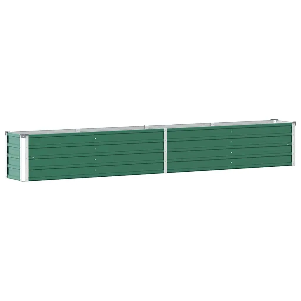 Raised Garden Bed Planter Box Green 320x40x45cm Heavy-duty Galvanised Steel Construction