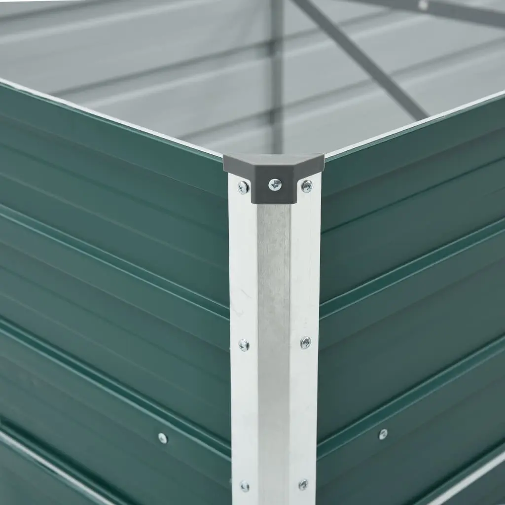 Raised Garden Bed Green Galvanised Steel 400 x 80 x 45 cm Heavy-duty Outdoor Planter Box for Flowers Vegetables Herbs