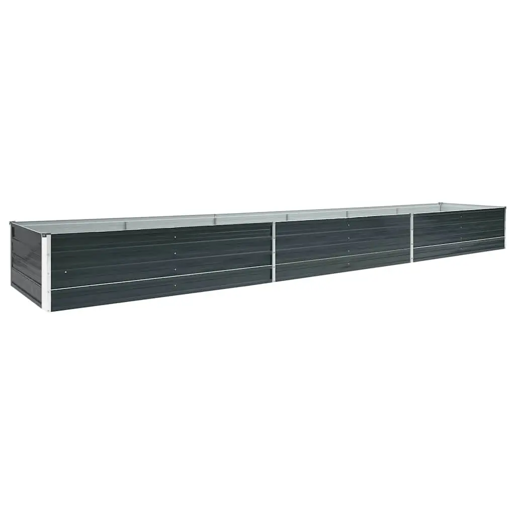 Raised Garden Bed Planter Box Galvanised Steel Anthracite 480x80x45cm Heavy-duty Weather Resistant