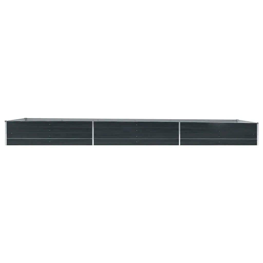 Raised Garden Bed Planter Box Galvanised Steel Anthracite 480x80x45cm Heavy-duty Weather Resistant