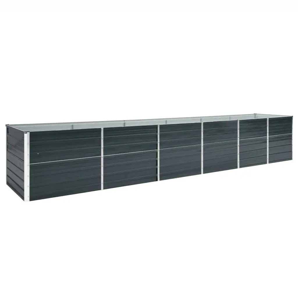 Raised Garden Bed Anthracite 480 x 80 x 77 cm Weather Resistant Outdoor Planter Box for Vegetables Flowers Herbs