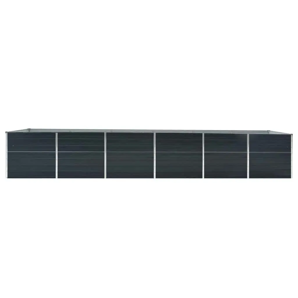 Raised Garden Bed Anthracite 480 x 80 x 77 cm Weather Resistant Outdoor Planter Box for Vegetables Flowers Herbs
