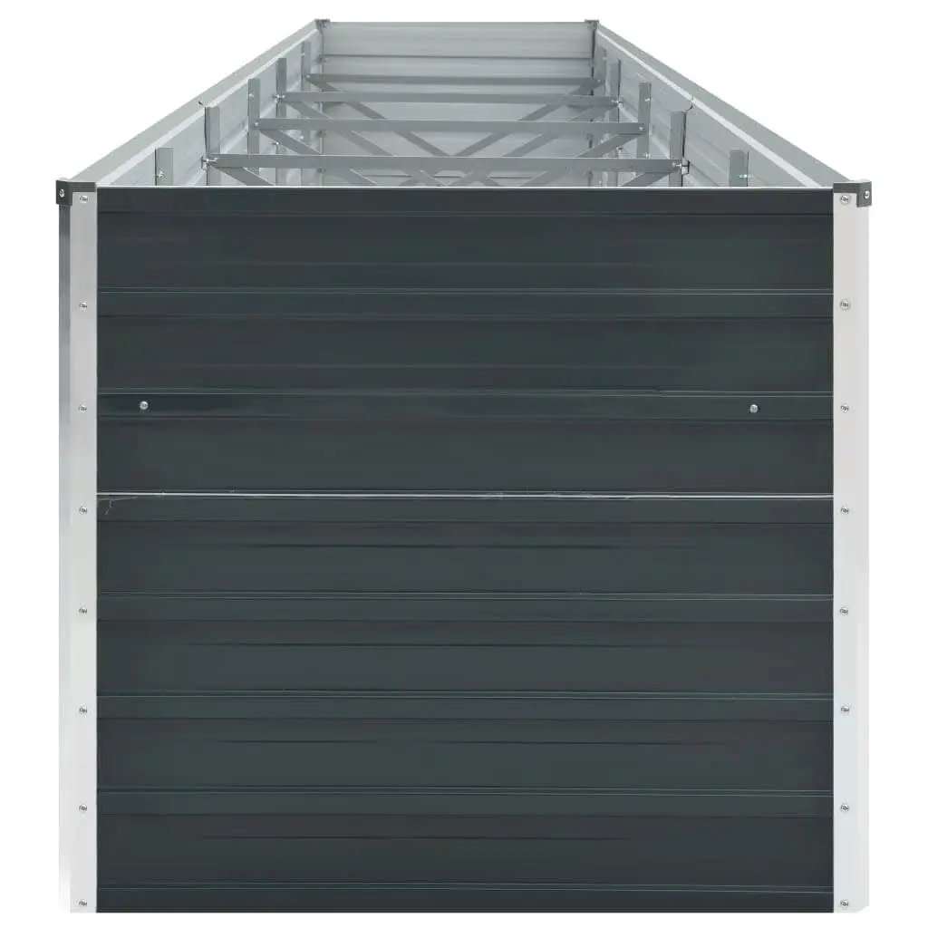 Raised Garden Bed Anthracite 480 x 80 x 77 cm Weather Resistant Outdoor Planter Box for Vegetables Flowers Herbs