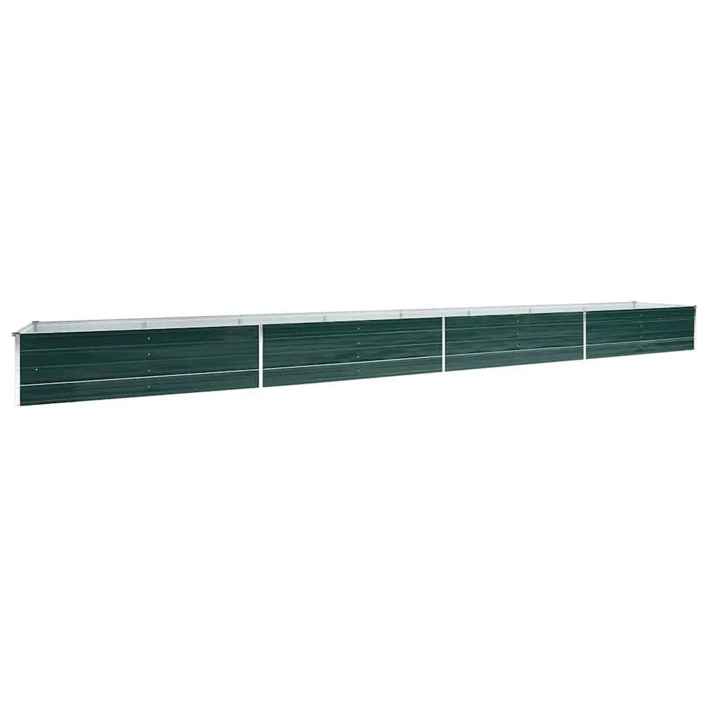 Garden Raised Bed Planter Box Green 600 x 80 x 45 cm Heavy-duty Galvanised Steel Weather Resistant Outdoor Use