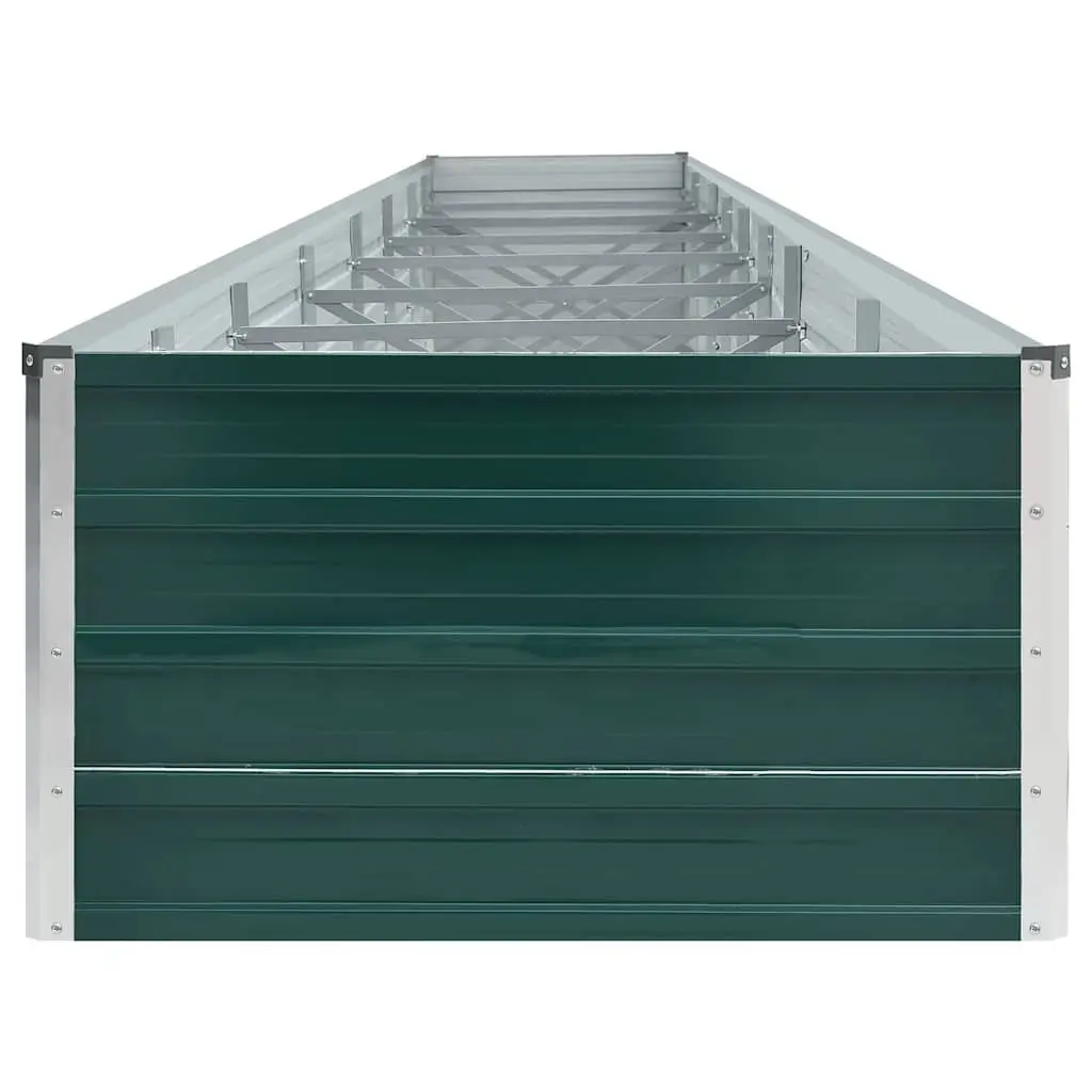 Garden Raised Bed Planter Box Green 600 x 80 x 45 cm Heavy-duty Galvanised Steel Weather Resistant Outdoor Use