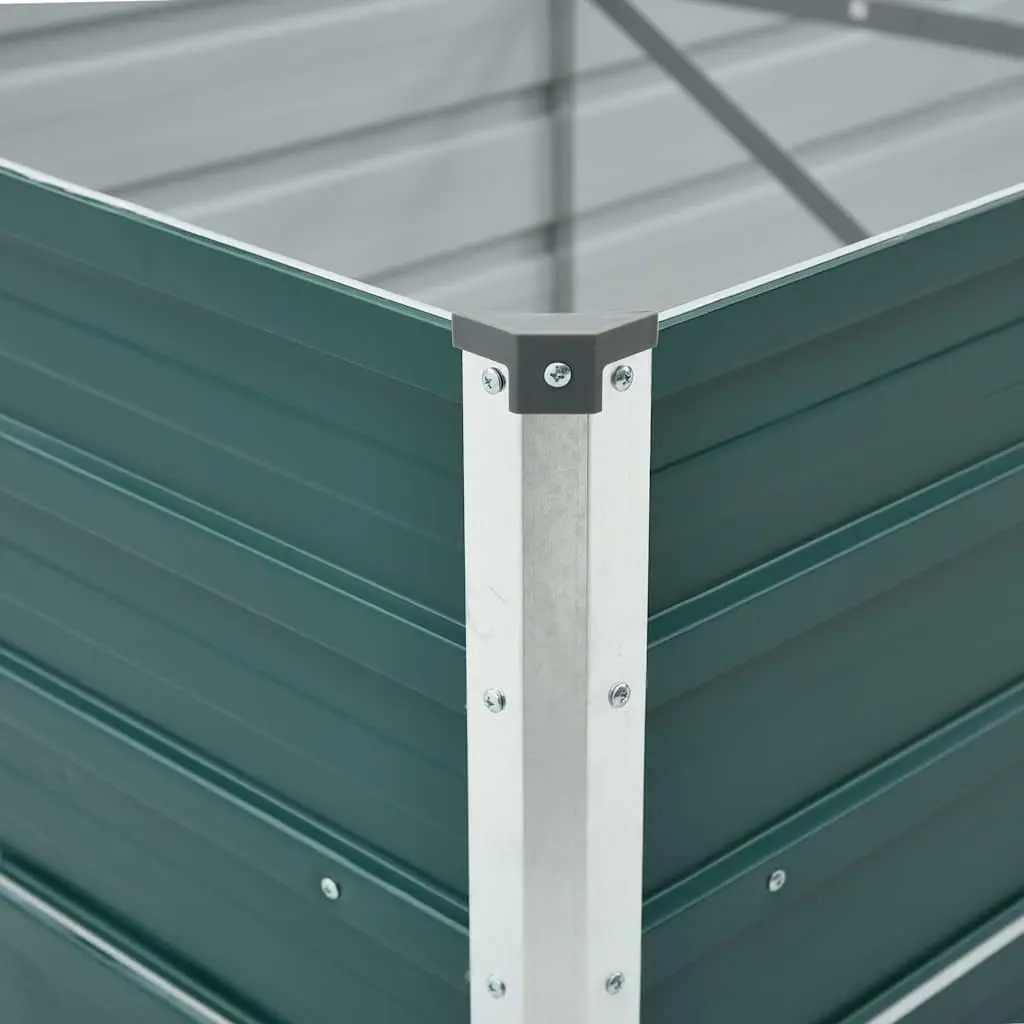 Garden Raised Bed Planter Box Green 600 x 80 x 45 cm Heavy-duty Galvanised Steel Weather Resistant Outdoor Use