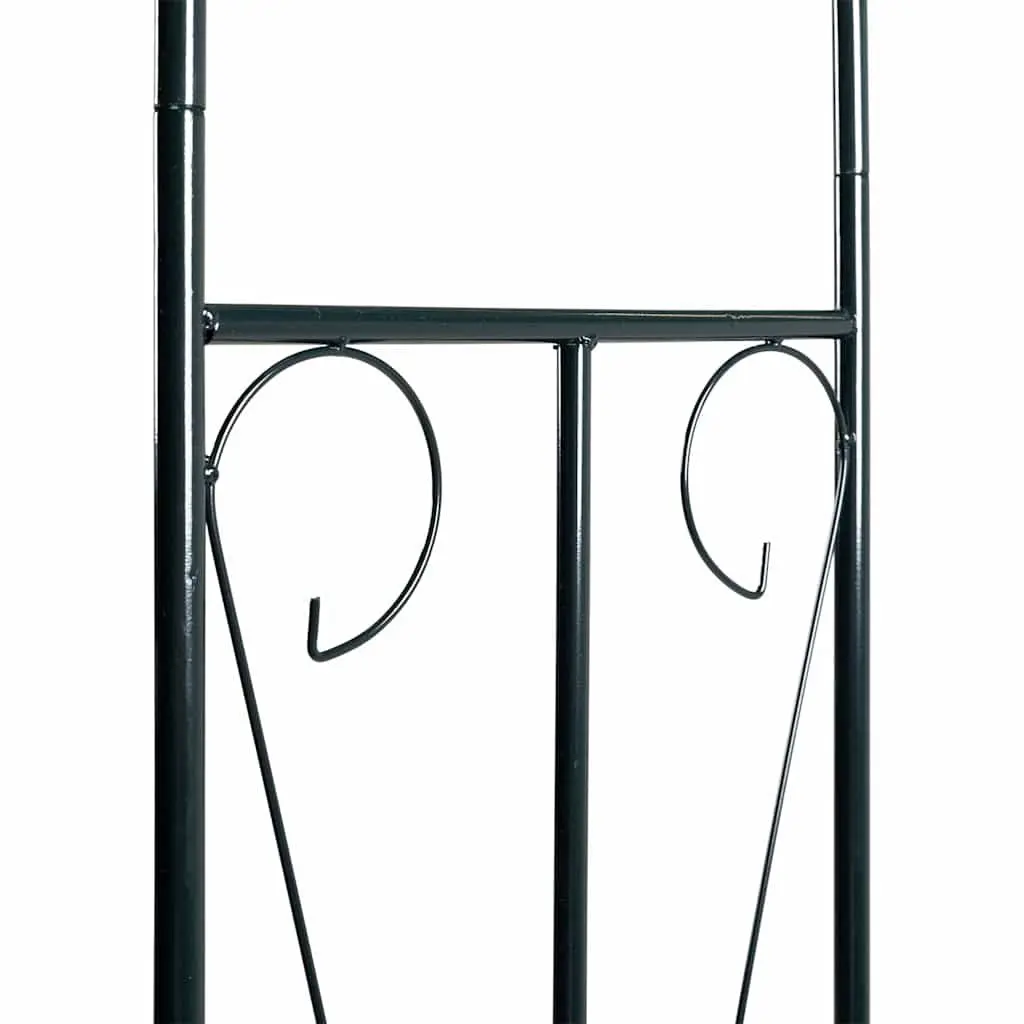 Garden Arch Dark Green Iron Tubing Weather-Resistant for Climbing Plants and Wedding Decorations