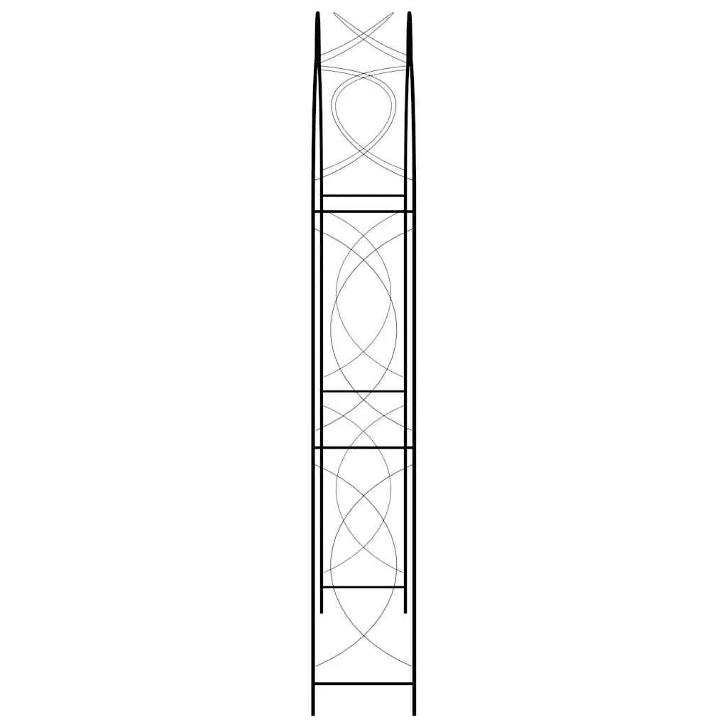 Garden Arch Black Iron Outdoor Arbour Climbing Plants