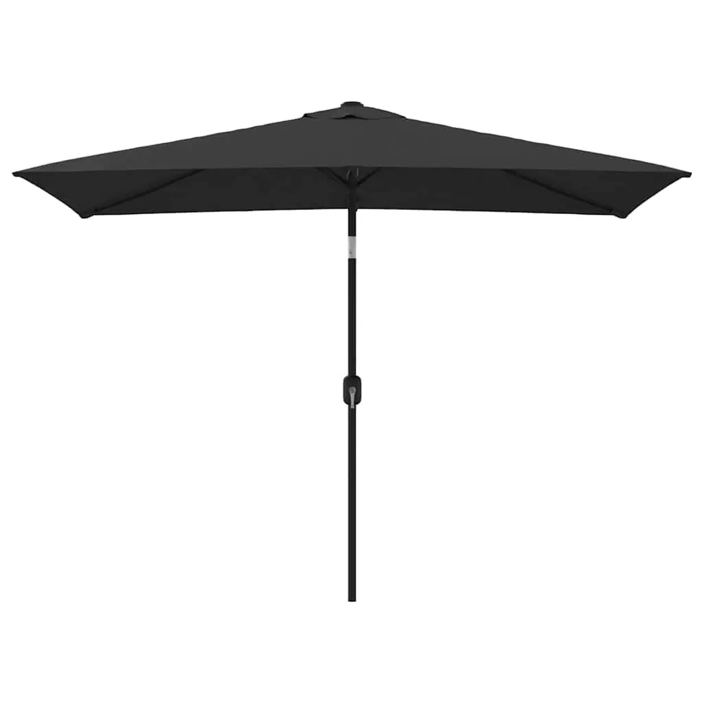 Garden Parasol Black 300x200cm UV Protective Crank Tilt Foldable