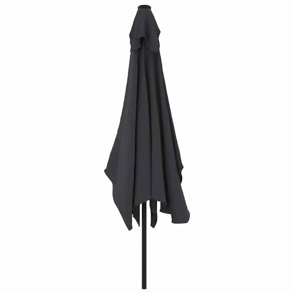 Garden Parasol Black 300x200cm UV Protective Crank Tilt Foldable