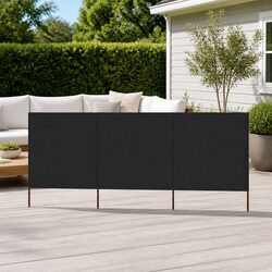 Folding Wind Screen 3-Panel Garden Outdoor Windbreak Shelter Patio Privacy Panel