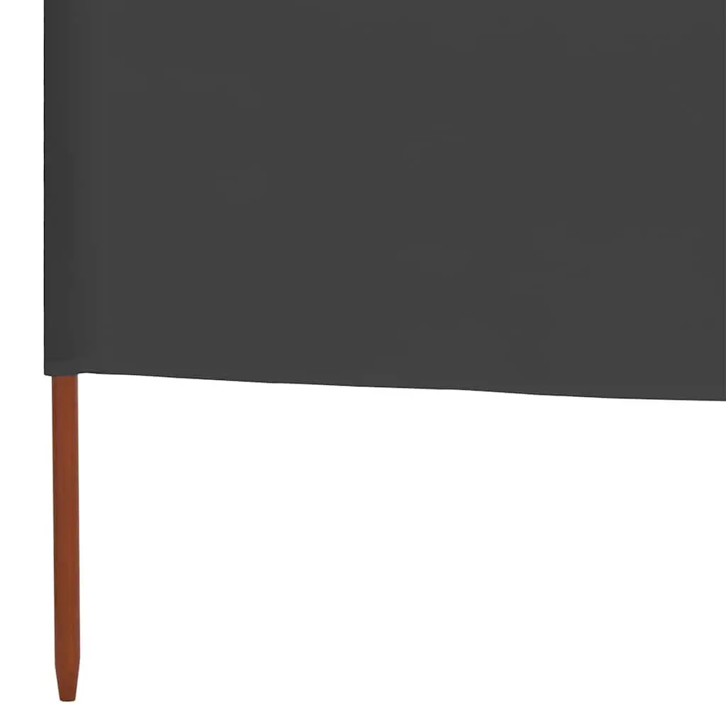 9-Panel Folding Wind Screen Anthracite 1200x160cm Durable Non-Woven Fabric Garden Shelter