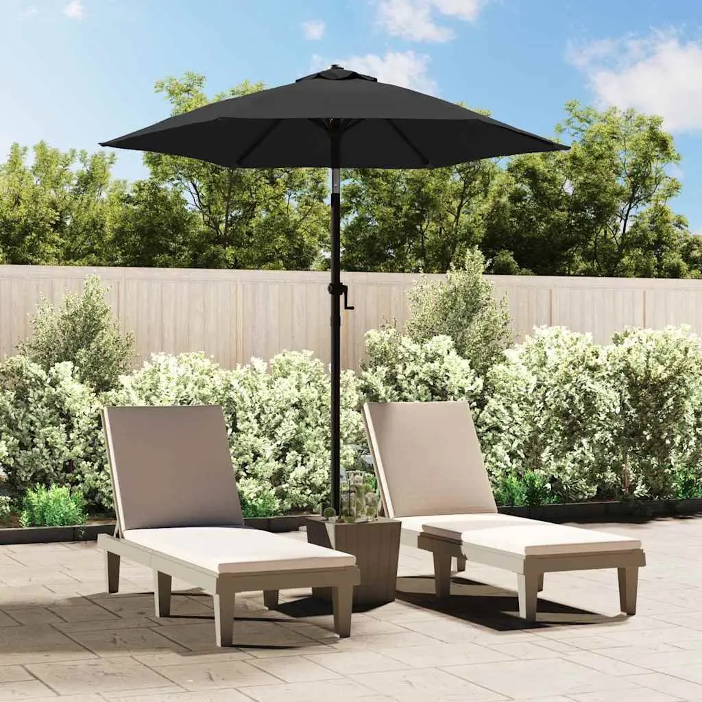 Garden Parasol Anthracite 200x224cm Outdoor Sun Shade with Crank and Tilt Mechanism