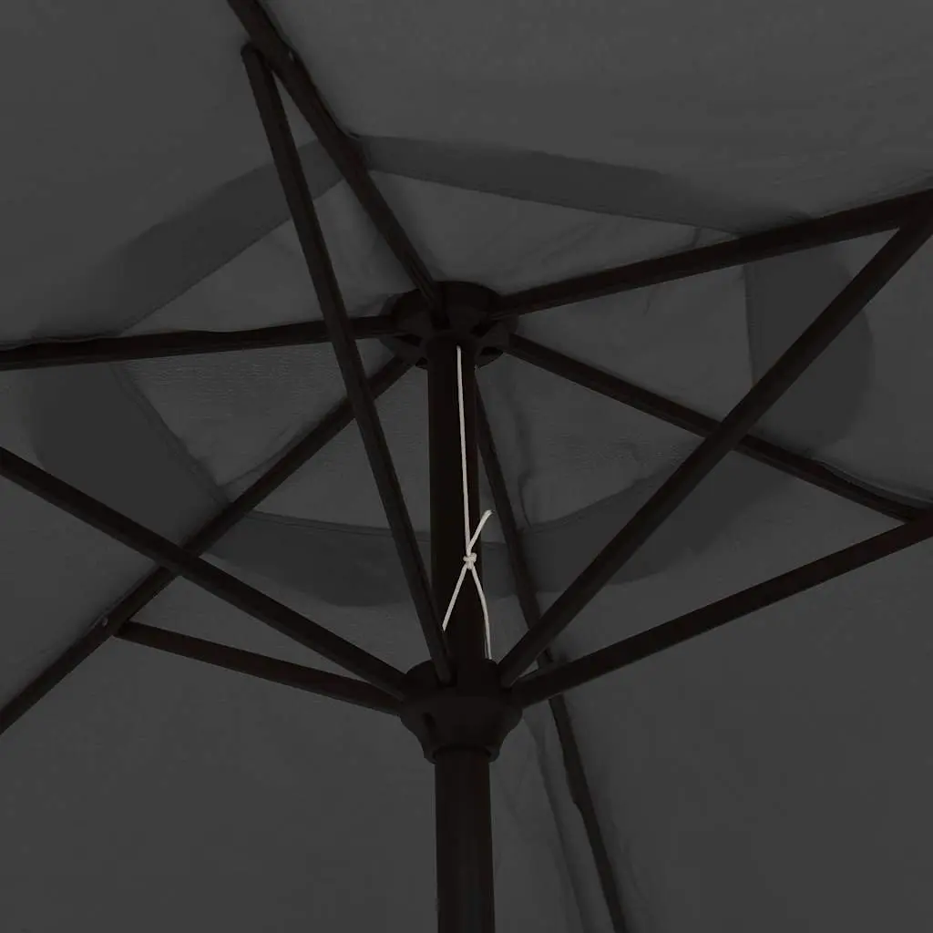 Garden Parasol Anthracite 200x224cm Outdoor Sun Shade with Crank and Tilt Mechanism