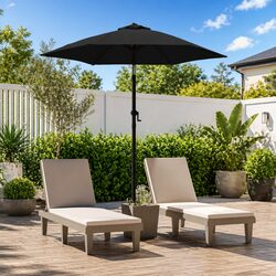 Stylish 200x224 cm Black Parasol for Your Outdoor Gatherings