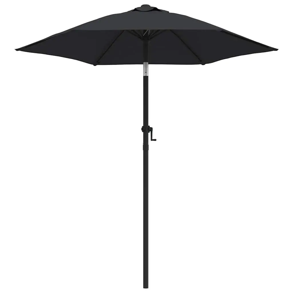 Garden Parasol Black 200x224 cm Crank Tilt Portable UV Protective