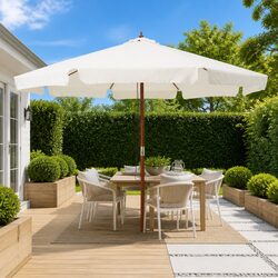 Compact 330cm Garden Parasol with Easy Operation