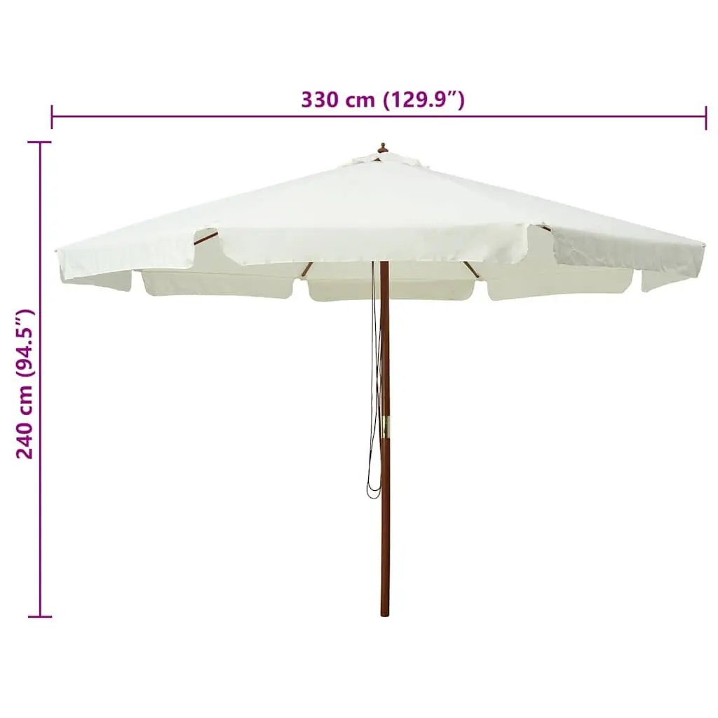 330cm Garden Parasol with Easy Operation
