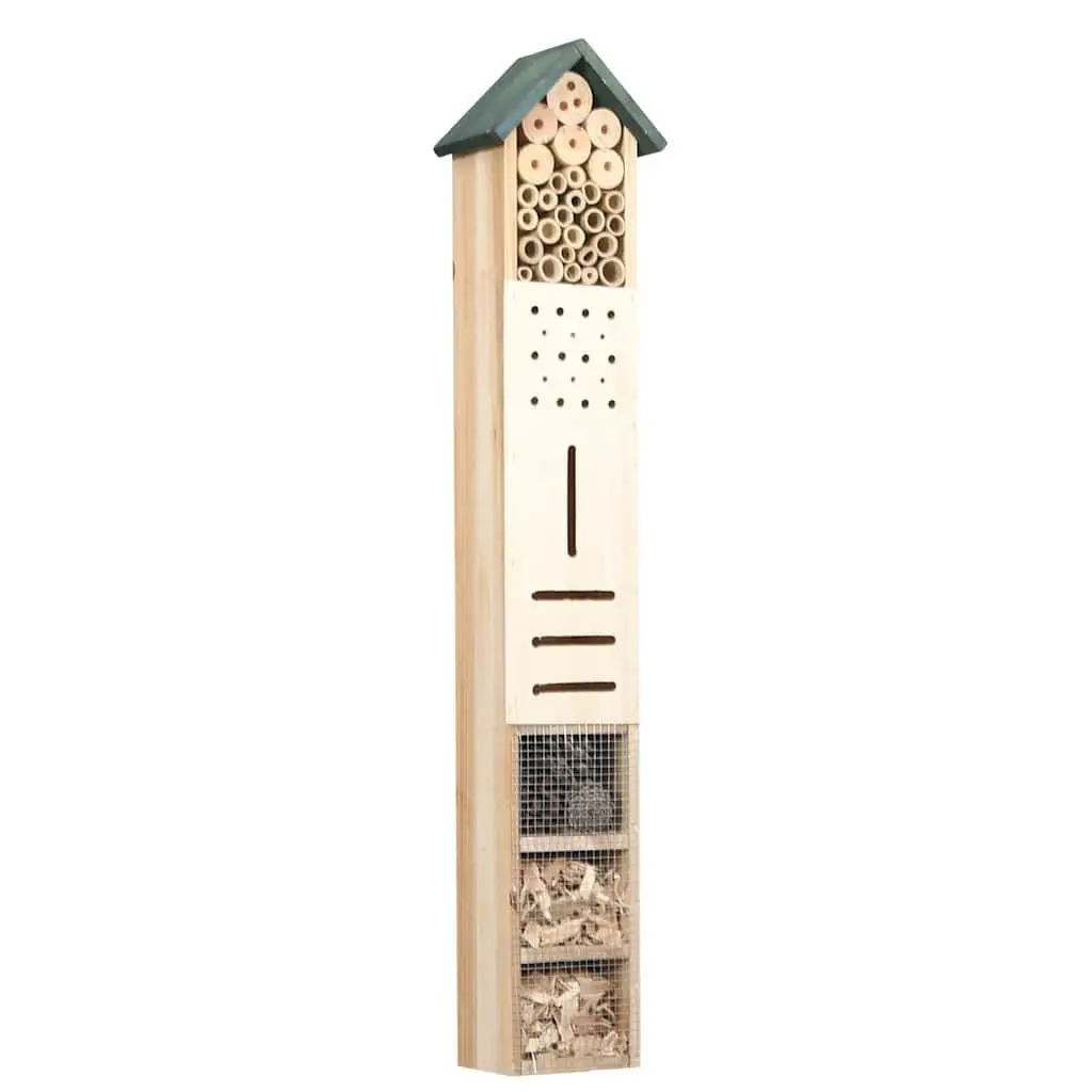 Insect Hotel Wooden Brown 150cm Natural Habitat for Beneficial Insects