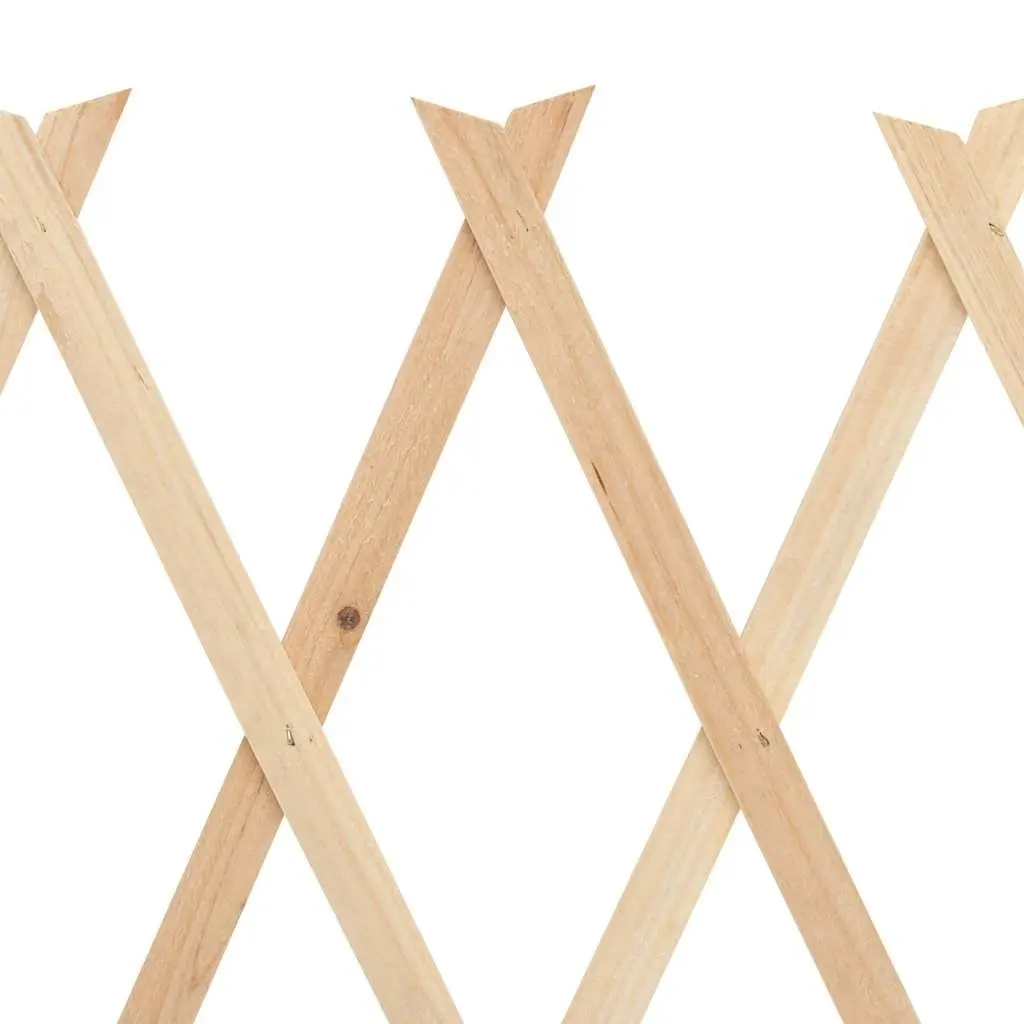 Wooden Trellis Fence Panels Brown Expandable 180x30 cm Solid Firwood Construction