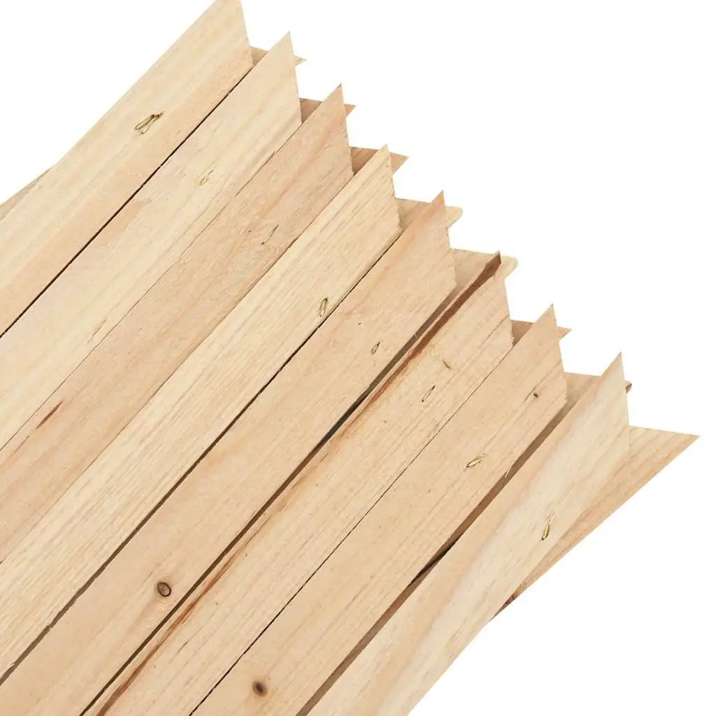 Wooden Trellis Fence Panels Brown Expandable 180x30 cm Solid Firwood Construction
