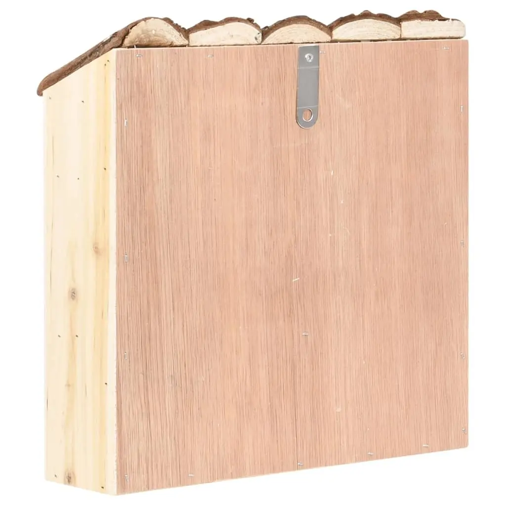 Wooden Insect Hotel Brown 30cm Butterfly House Garden Wildlife Shelter