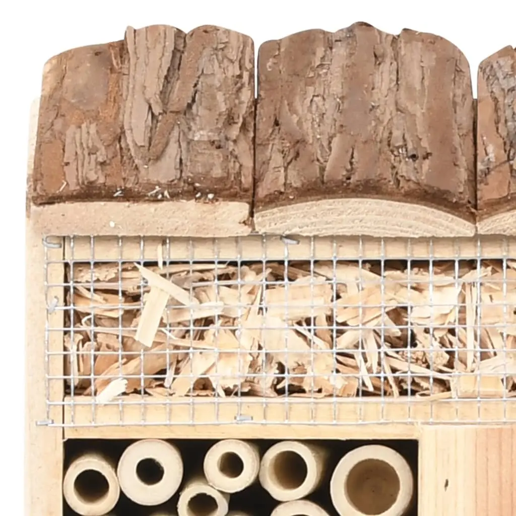 Wooden Insect Hotel Brown 30cm Butterfly House Garden Wildlife Shelter