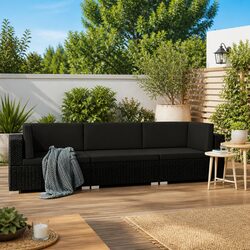 Compact and Stylish 3-Piece Garden Sofa Set