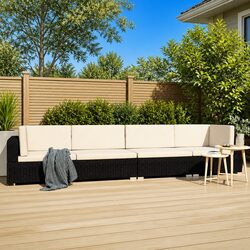 Compact and Durable 4-Piece Outdoor Sofa Set
