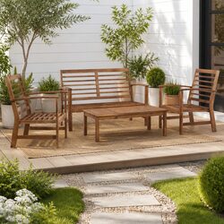 Garden Lounge Set 4 Piece Outdoor Furniture Sofa Bench Chairs Patio Seating
