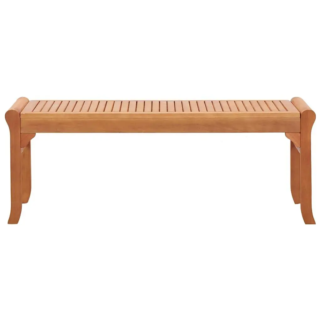 Outdoor Bench Brown 120cm Weather Resistant Wooden Patio Furniture
