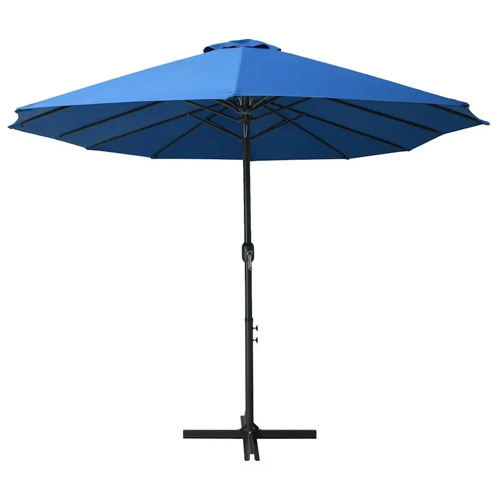 Garden Parasol Blue 460x270 cm Double-Top Shade Crank Open