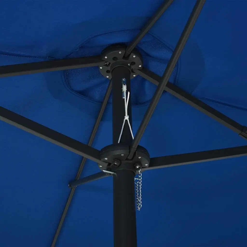 Garden Parasol Blue 460x270 cm Double-Top Shade Crank Open