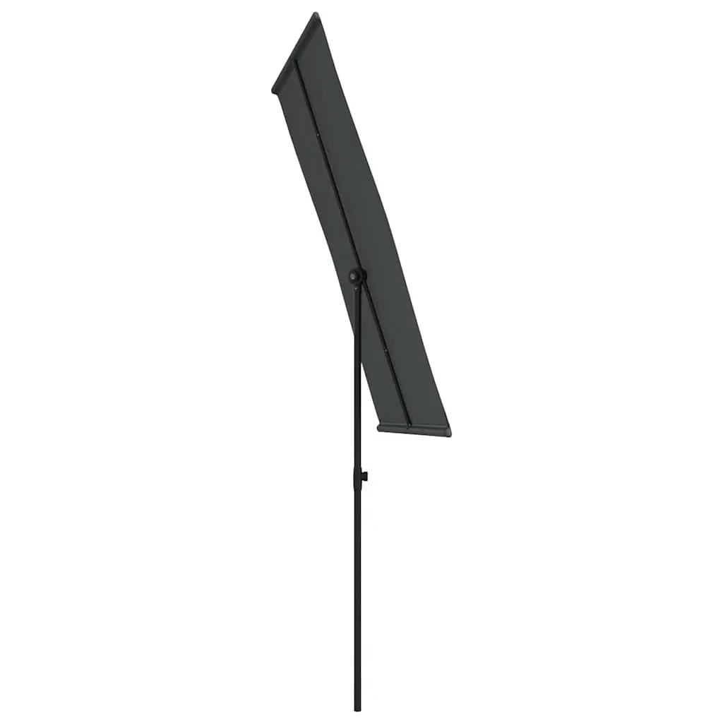 Garden Parasol Anthracite 180x110cm Rotating Canopy UV Protective Polyester Cover