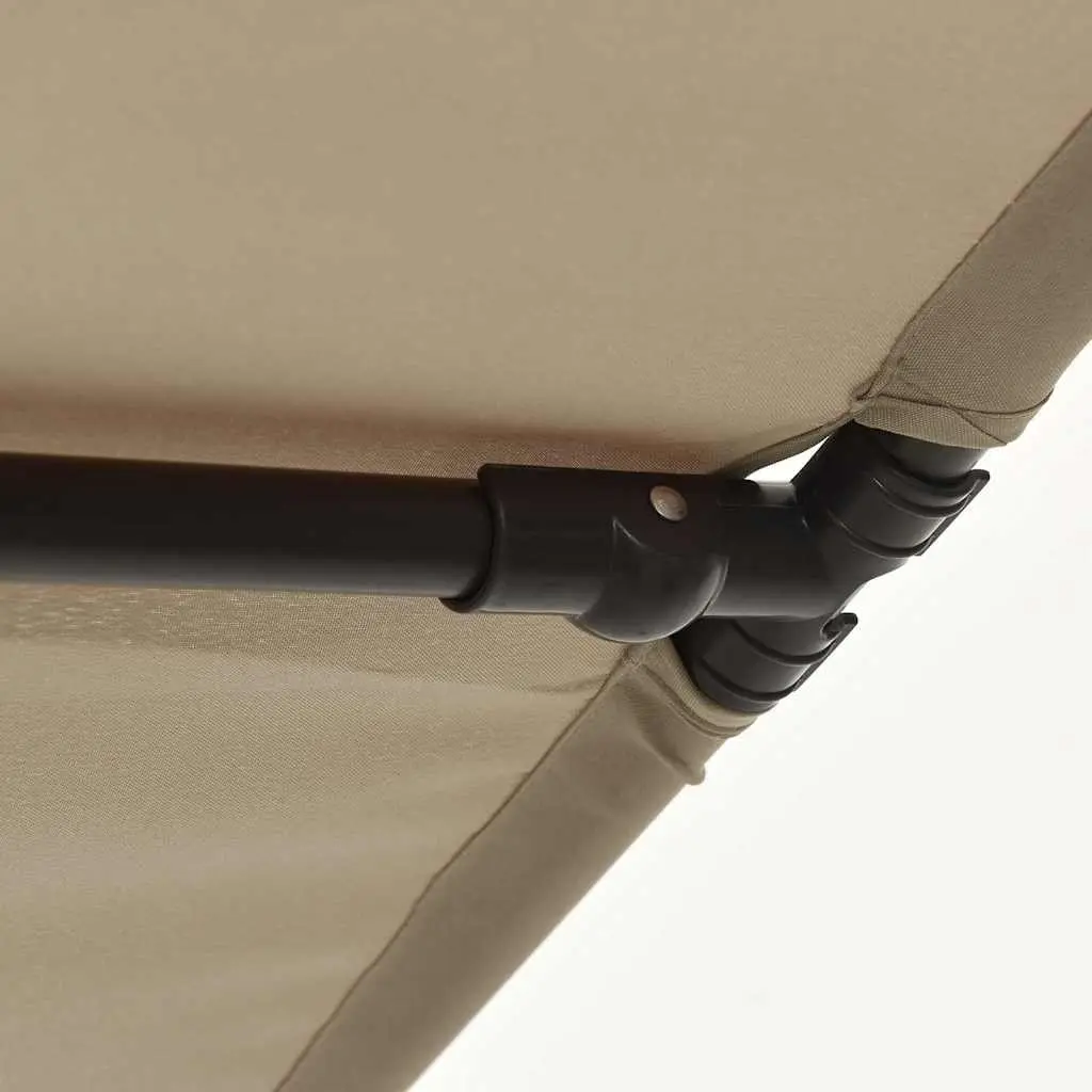 Garden Parasol Taupe 180x110cm Rotating Cantilever Patio Umbrella