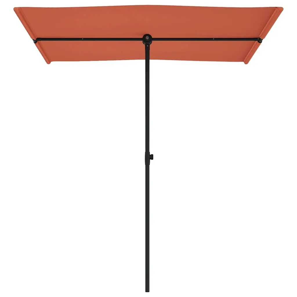 Garden Parasol Brown 180x110cm Rotating Canopy UV Protection