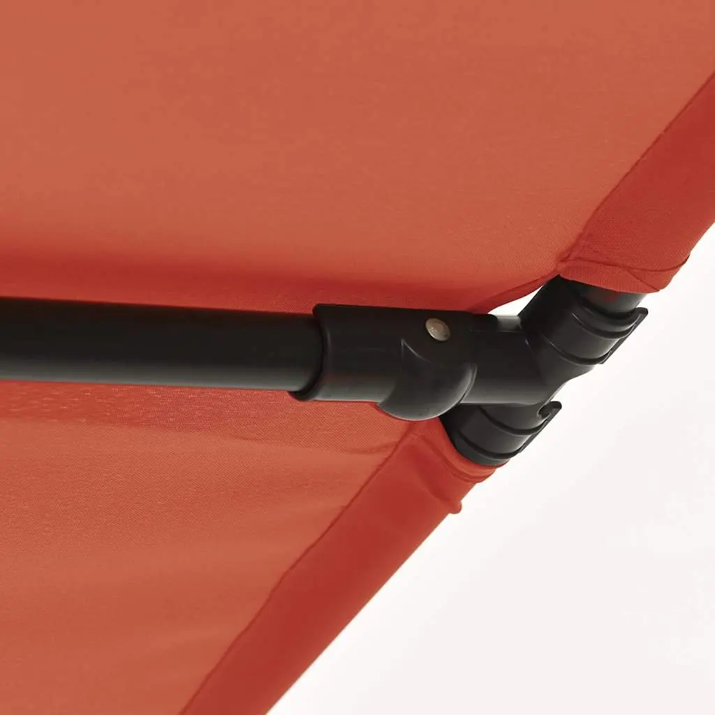 Garden Parasol Brown 180x110cm Rotating Canopy UV Protection