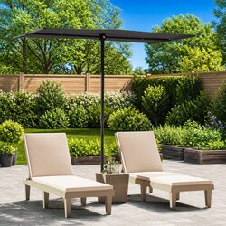 Garden Parasol 180x110cm Black