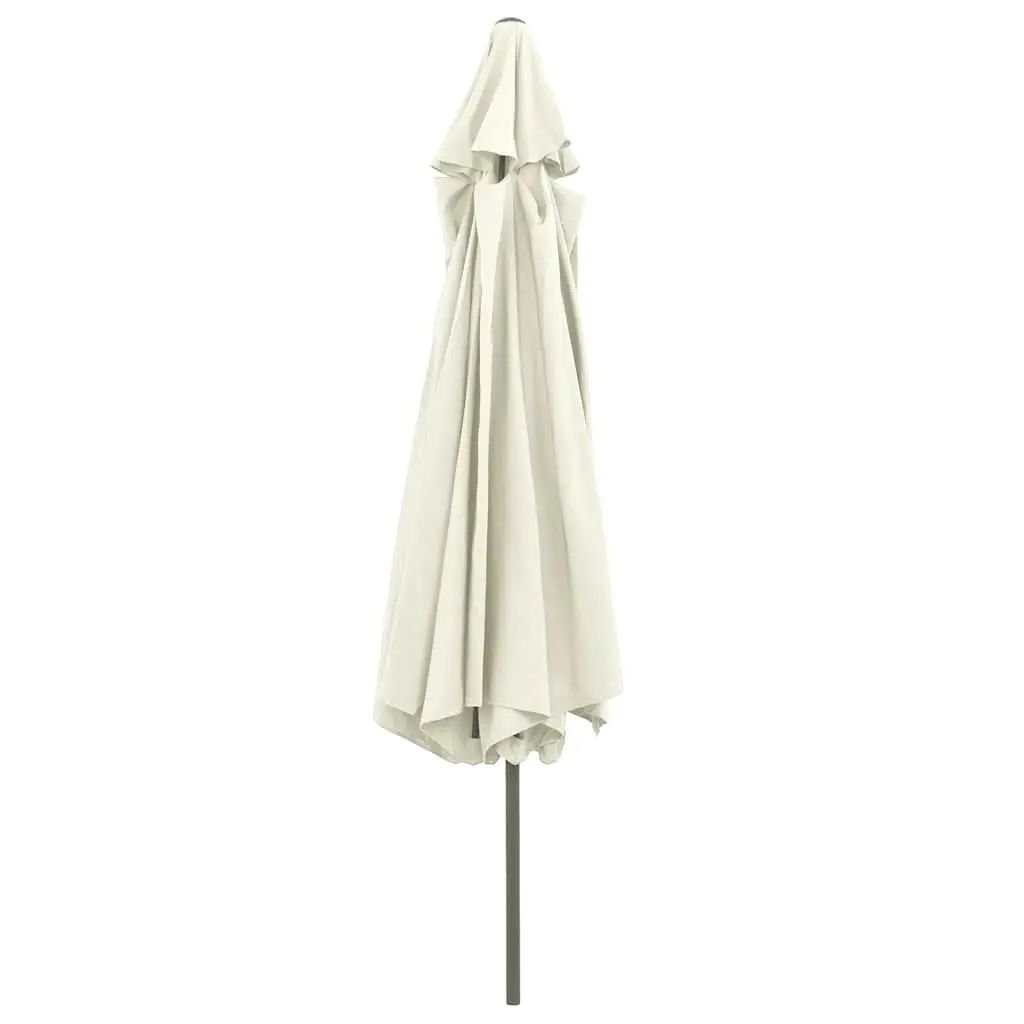 Garden Parasol White 390cm UV Protective Crank Mechanism
