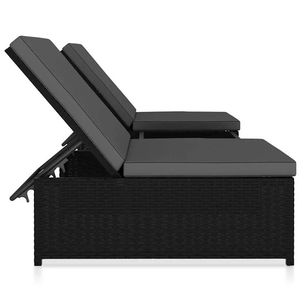 Reclining Garden Chair Set with Coffee Table