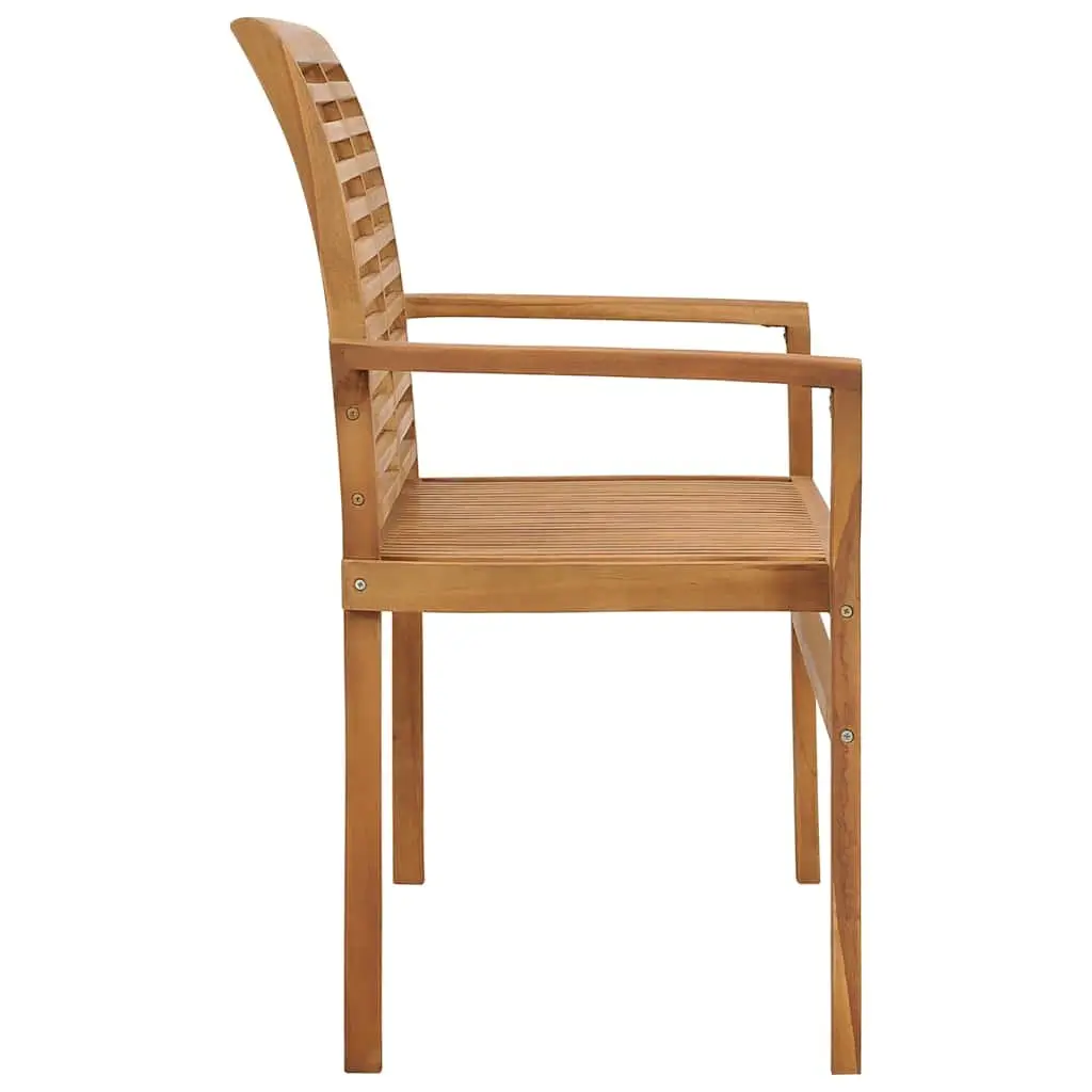 Outdoor Garden Bench Brown 112cm Teak Wood Weather Resistant