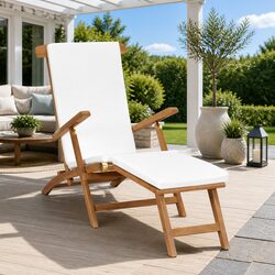 Lounger Deck Chair with Cushioned Comfort