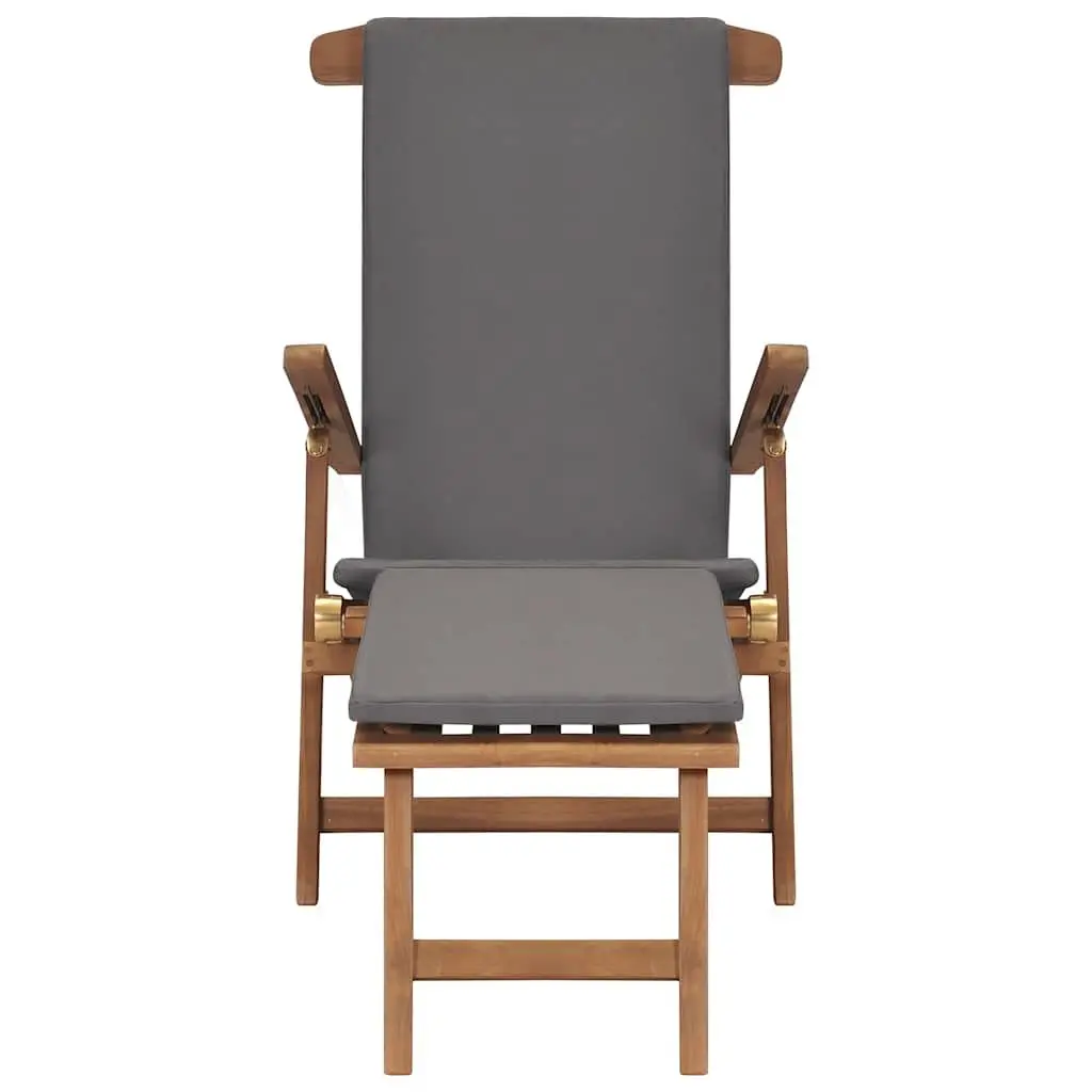Grey Sun Lounger with Cushioned Comfort