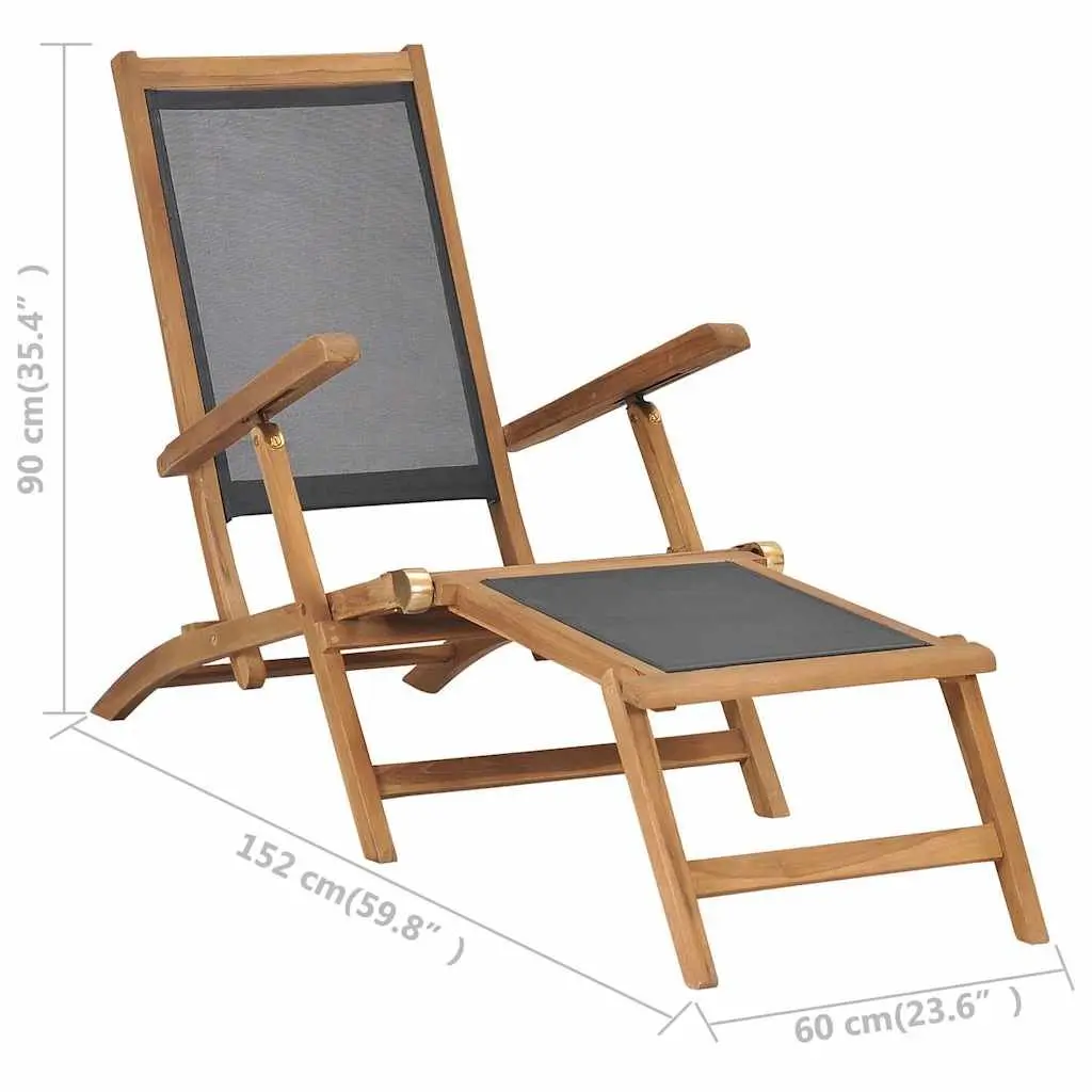 Deck Chair with Footrest Included