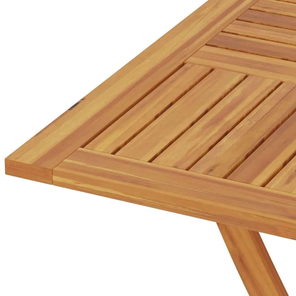 Folding Dining Table Brown 85x85x76 cm Solid Teak Wood Outdoor Garden Furniture