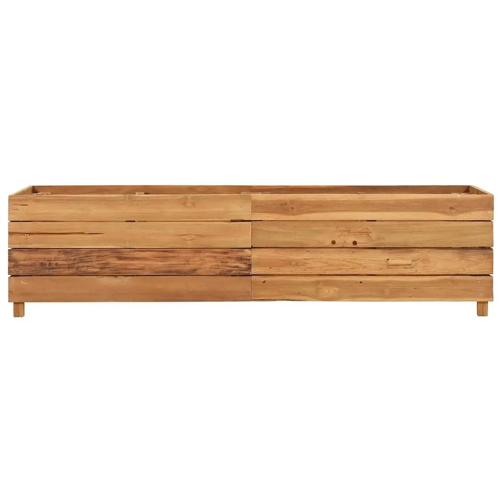 Raised Garden Bed Planter Brown 150x40x38cm Recycled Teak Wood with Steel Legs