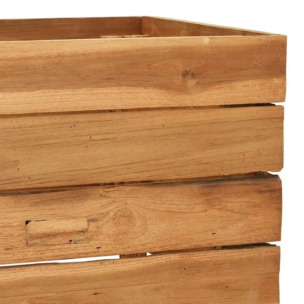Raised Garden Bed Planter Brown 150x40x38cm Recycled Teak Wood with Steel Legs